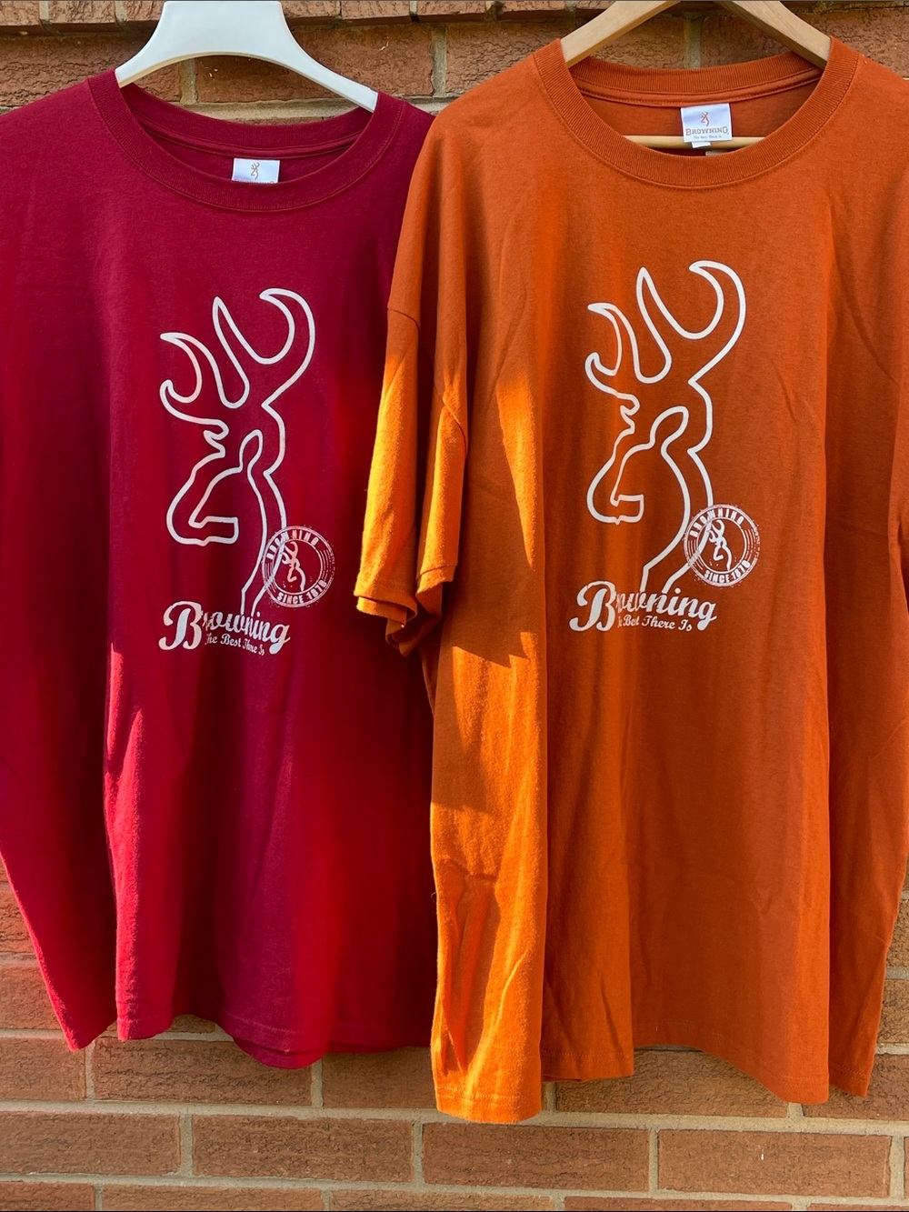Lot Browning Men’s 3X Short-Sleeve Graphic Tees - Orange & Red XXXL Big and tal
